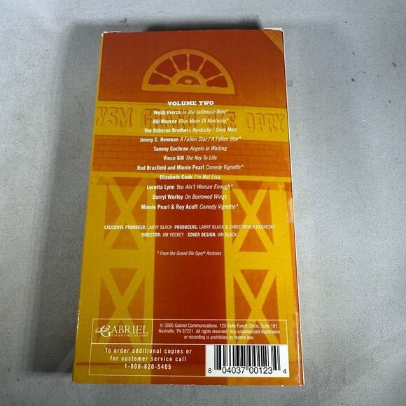 Countrys Family Reunion At The Opry Volume Two Gabriel Communications VHS - Picture 2 of 3